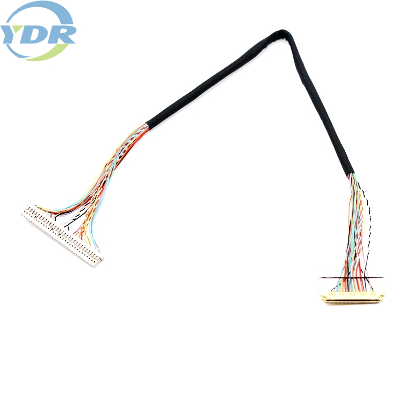 DF14-30P-1.25H LVDS Kabel Tampilan Layar LCD 30Pin Twisted Pair untuk Komputer TV Disesuaikan